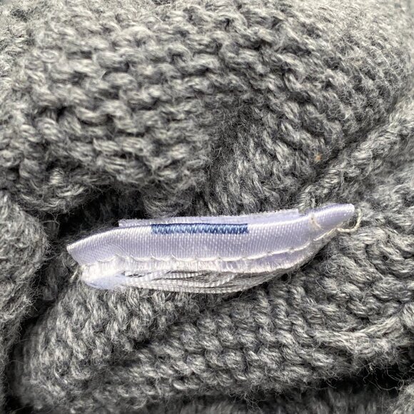 Lands End Drifter Basketweave Cable Knit Sweater Gray Classic Preppy Heritage-M - Picture 10 of 10